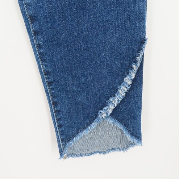Joes Jeans Womens 32 The Icon Mid Rise Skinny Ankle Raw Hem Blue Denim Jeans - Picture 4 of 12
